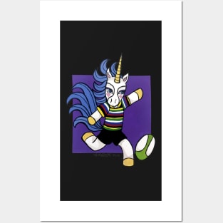 Rugby Unicorn - NZ Provincial colors - Animals of Inspiration Posters and Art